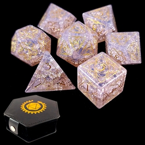 Dream Potion Glass Dice Set - Rollespilsterninger - Lindorm Dice